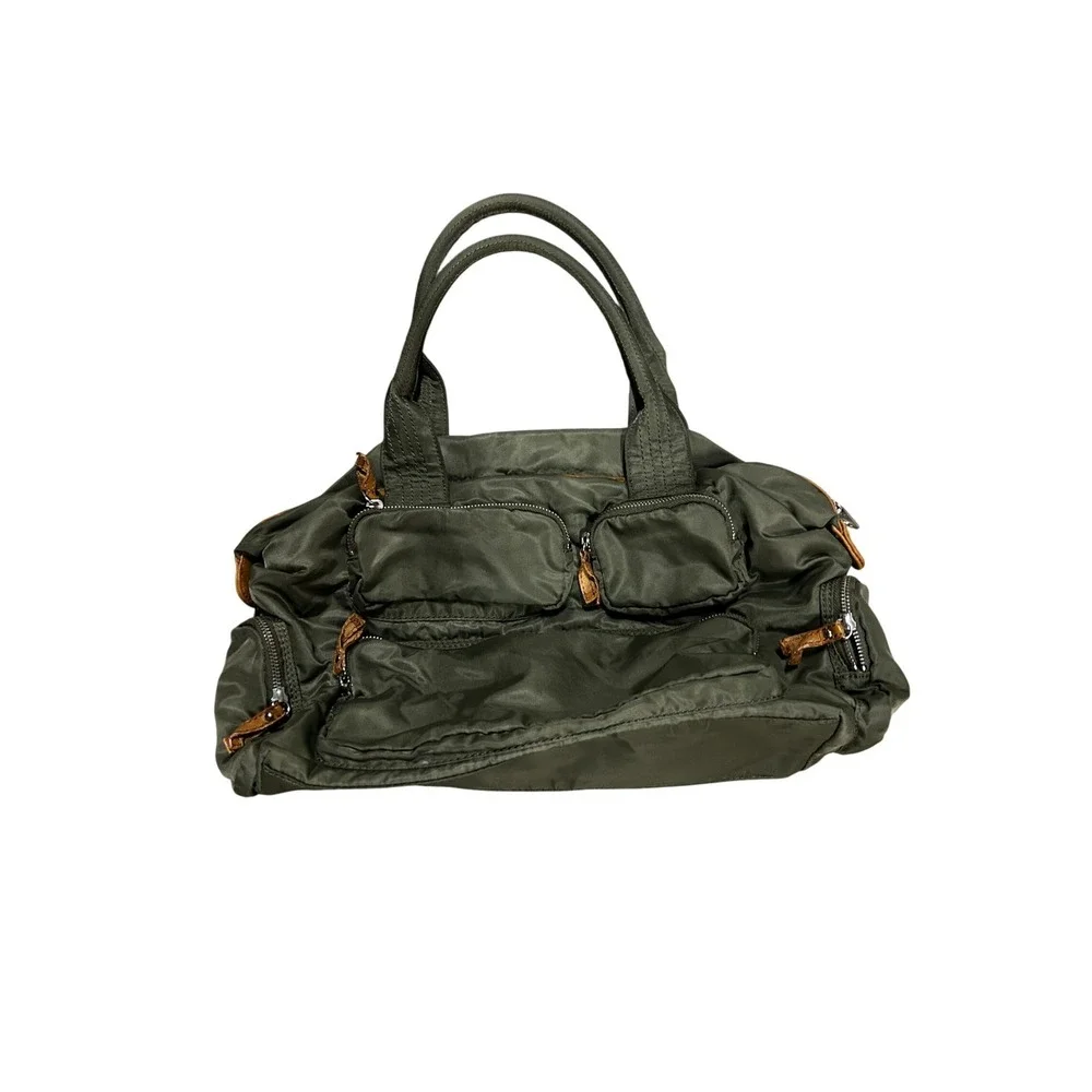 Gap Olive Green Utility Satchel Bag Multi-Pocket Travel Handbag